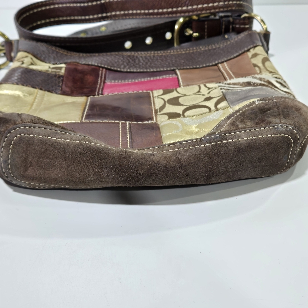 COACH Signature Patchwork Limted Edition Shoulder Crossbody Bag Purse 10435 - Picture 12 of 16